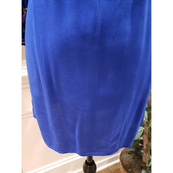 Umgee Women Blue Solid Polyester Scoop-Neck Long Sleeve Knee Length Dress Size S - Picture 3 of 12